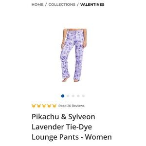 Pikachu & Sylveon Lavender Tie-Dye Lounge Pants - Women